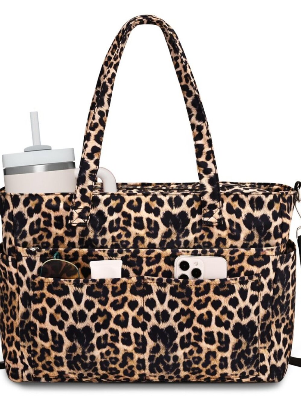 Work Tote Bag for Women, 19 Pockets Laptop Tote, Large Teacher Tote